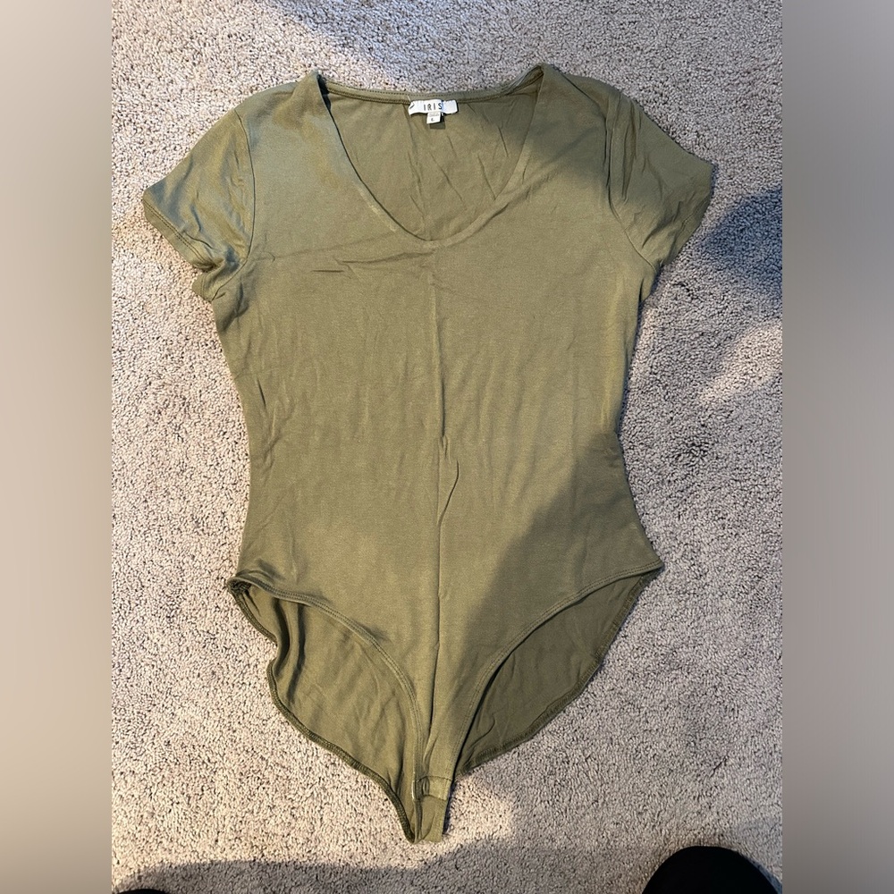 Iris Basic Olive Green Bodysuit